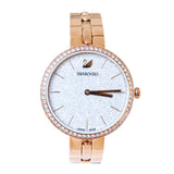 سواروفسكي ، ساعة كوزموبوليتان ، سوار معدني ، أبيض ، لون ذهبي وردي ، مقاس واحد