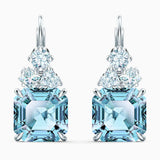 Swarovski,Sparkling Pierced Earrings,Aqua,One Size