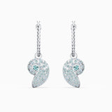 Swarovski,Shell Nautilus Pierced Earrings, Aqua,One Size