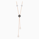 Swarovski,Latisha Y Necklace,Black, Rose-Gold Tone ,One Size