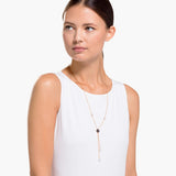 Swarovski,Latisha Y Necklace,Black, Rose-Gold Tone ,One Size