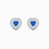 Swarovski,One Stud Pierced Earrings, Blue,One Size