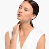 Swarovski Botanical Tassel Pierced Earrings White Gold-Tone