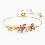 Swarovski Tropical Flower Bangle Pink Gold-Tone Size M