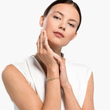 Swarovski Tropical Flower Bangle Pink Gold-Tone Size M