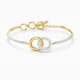 Swarovski Stone Bangle White Gold-Tone Size M