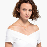 سواروفسكي ، قلادة حجر ، أبيض ، لون ذهبي ، مقاس واحد