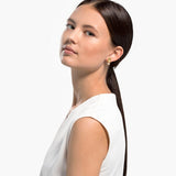 سواروفسكي، أقراط مثقوبة بأوراق استوائية ، أبيض ، لون ذهبي ، مقاس واحد