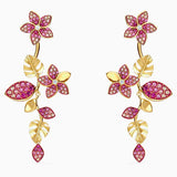 Swarovski Tropical Flower Pierced Earrings Pink