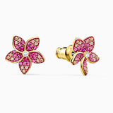 Swarovski Tropical Flower Pierced Earrings Pink