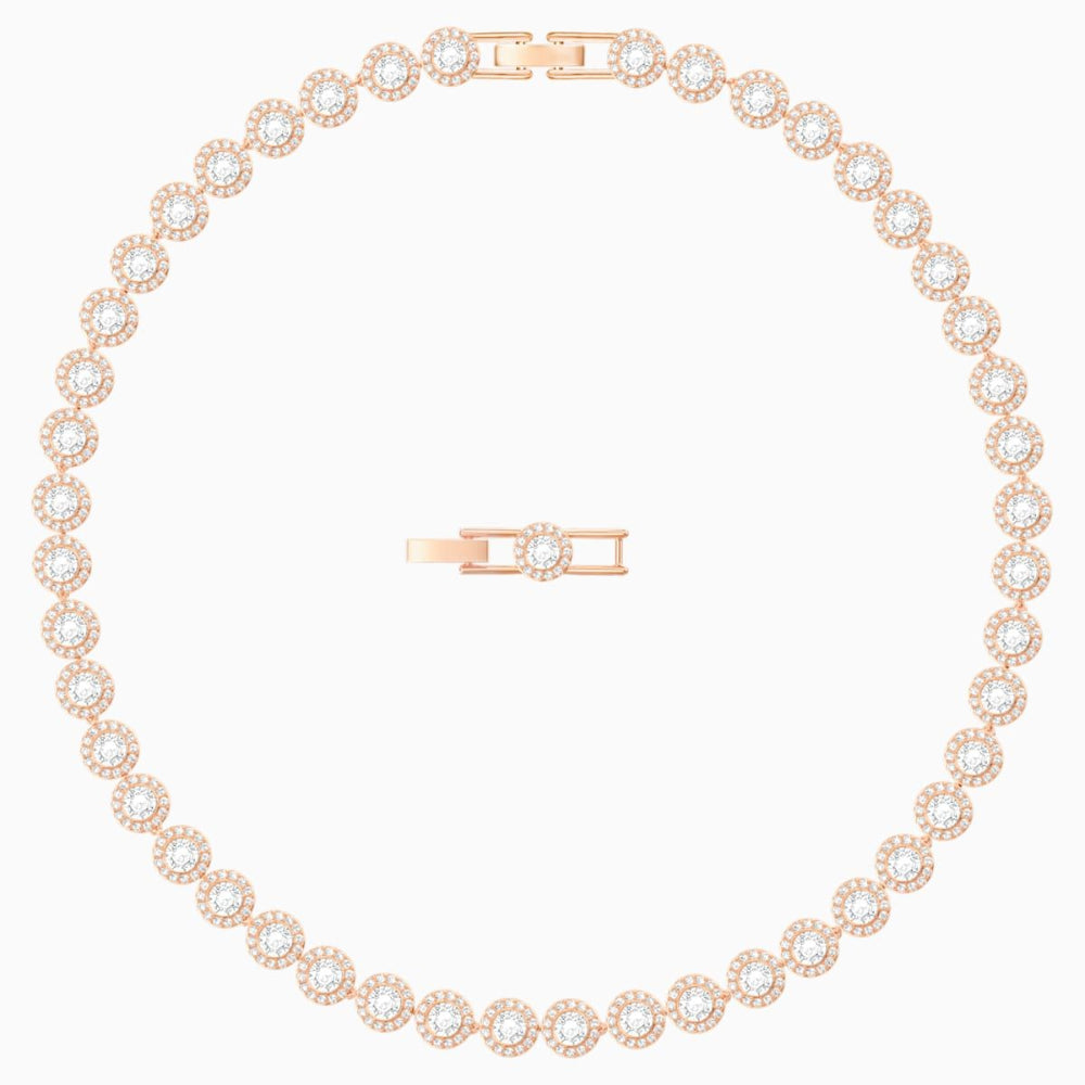 Swarovski Angelic Necklace White Rose-Gold Tone – Blue Salon