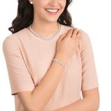 سواروفسكي، طقم عقد ملائكي، أبيض، مقاس واحد