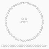 سواروفسكي، طقم عقد ملائكي، أبيض، مقاس واحد