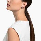 Swarovski Creativity Circle Pierced Earrings White Rose-Gold Tone