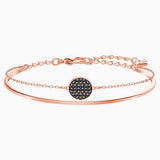 Swarovski Ginger Bangle Gray Rose-Gold Tone Size M