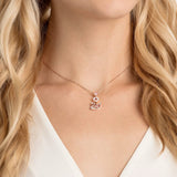 Swarovski Dazzling Swan Y Necklace Multi-Colored Rose-Gold Tone