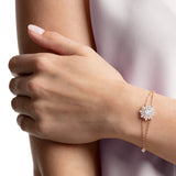 Swarovski Sunshine Bracelet White Rose-Gold Tone Medium Size M