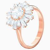 Swarovski Sunshine Ring White Rose-Gold Tone