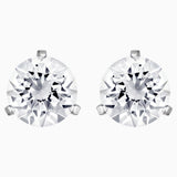 Swarovski Solitaire Pierced Earrings White
