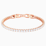 Swarovski Tennis Bracelet White Rose-Gold Tone Size M