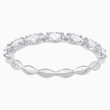 Swarovski Vittore Ring Marquise cut, White, Rhodium Plated Size-55