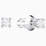 Swarovski Attract Round Pierced Earrings White