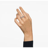 Swarovski Twist Ring  White, Rhodium plated, Size-55