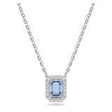 Swarovski Millenia Necklace Octagon Cut, Blue, Rhodium Plated