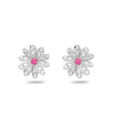Swarovski Eternal Flower Stud Earrings Flower Pink Mixed metal finish  ONE SIZE