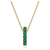 Swarovski Exalta Necklace with pendant Green Gold-tone plated  16 1/2 x 18 1/2 INCHES