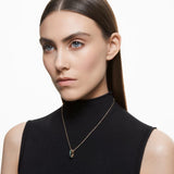 Swarovski Exalta Necklace with pendant Green Gold-tone plated  16 1/2 x 18 1/2 INCHES