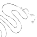 Swarovski Exalta Necklace with Pendant Long Blue Rhodium plated