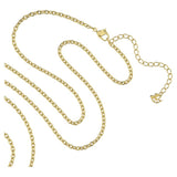 Swarovski Exalta Necklace with Pendant Long Green Gold Tone Plated