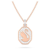 Swarovski Signum Necklace With Pendant Swan White Rose gold-tone plated