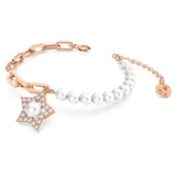 Swarovski Stella Bracelet Crystal pearls Star White Rose gold-tone plated  MEDIUM