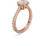 Swarovski Constella Cocktail Ring Princess cut Pavé White Rose gold-tone plated  50
