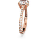 Swarovski Constella Cocktail Ring Princess cut Pavé White Rose gold-tone plated  58