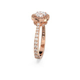 Swarovski Constella Cocktail Ring Round cut Pavé White Rose gold-tone plated  58