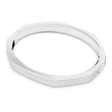 Swarovski Dextera Bangle Octagon Pave White Rhodium plated  SMALL