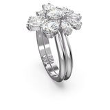 Swarovski Gema Cocktail Ring Flower White Rhodium plated  58