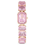 Swarovski Octagon cut Watch bracelet Pink Rose gold-tone finish  23 mm x 17 mm