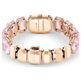 Swarovski Octagon cut Watch bracelet Pink Rose gold-tone finish  23 mm x 17 mm