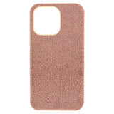 حافظة هاتف Swarovski High للهاتف الذكي iPhone® 13 Pro بلون ذهبي وردي مقاس واحد