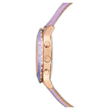 Swarovski Octea Lux Chrono Watch Leather strap Purple Rose gold-tone finish  ONE SIZE