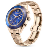 Swarovski Octea Lux Sport Watch Metal bracelet Blue Champagne gold-tone finish  ONE SIZE