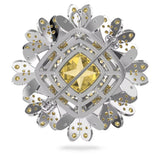 Swarovski Eternal Flower Brooch Flower Yellow Mixed metal finish  4 CM