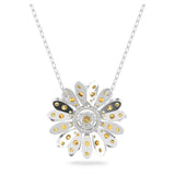 Swarovski Eternal Necklace with pendant Flower Yellow Rhodium plated  50CM