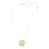 Swarovski Eternal Necklace with pendant Flower Yellow Rhodium plated  50CM