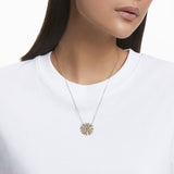 Swarovski Eternal Necklace with pendant Flower Yellow Rhodium plated  50CM
