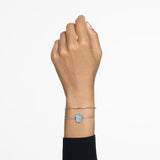 Swarovski Signum Bangle Swan Blue Rhodium plated  5.9 cm x 4 cm